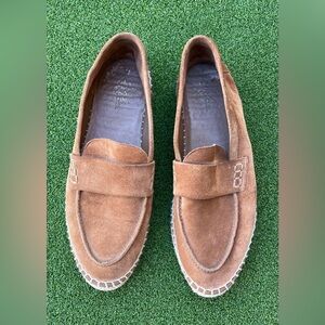 Vince Daria Espadrille Loafer Women’s 9 M Brown Suede Slip On Shoe Casual